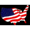 USA FLAG UNITED STATES FLAG SHAPE WAVING FLAG COLORS PIN